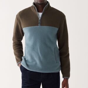 NWT Frank & Oak The Axis Colour Block Pullover in Storm Blue - Large